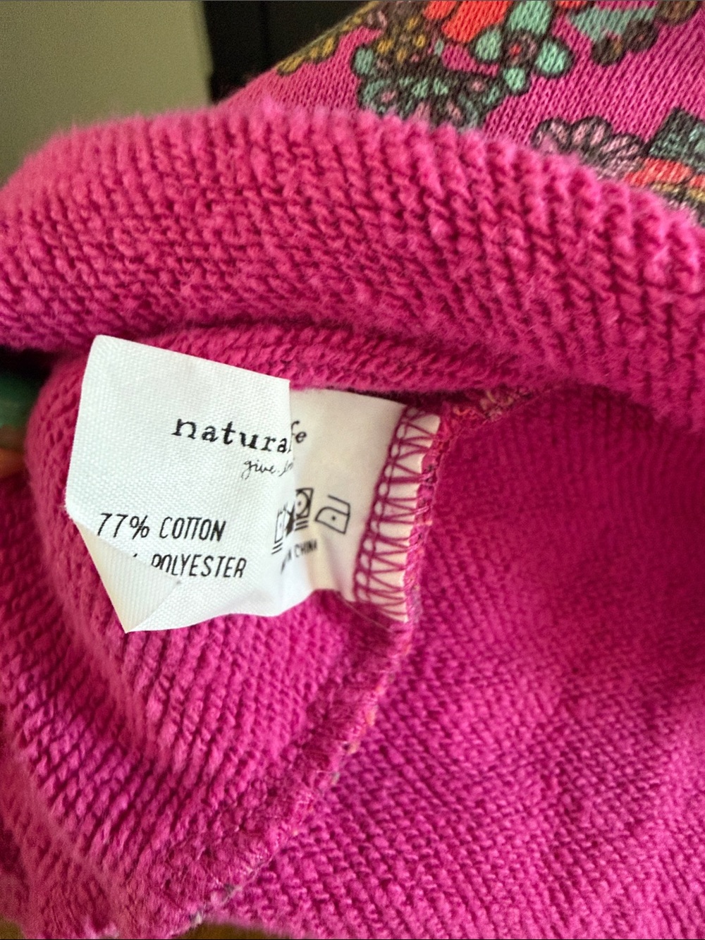 NATURAL LIFE Pink Floral Half-Zip Pullover - Picture 9 of 9